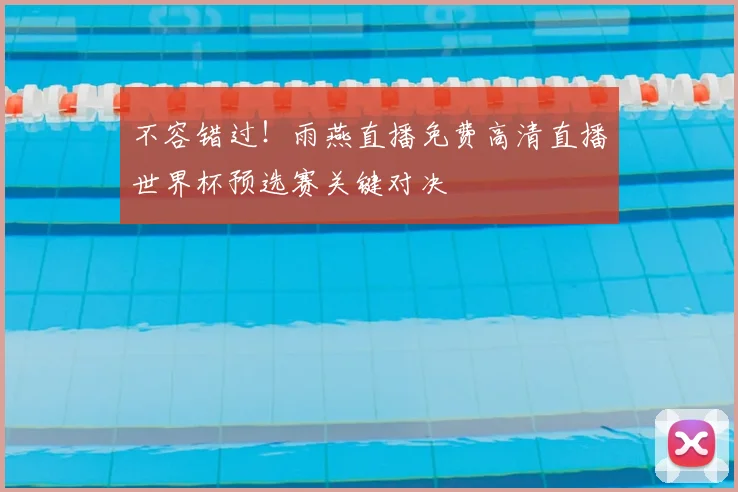 不容错过！雨燕直播免费高清直播世界杯预选赛关键对决